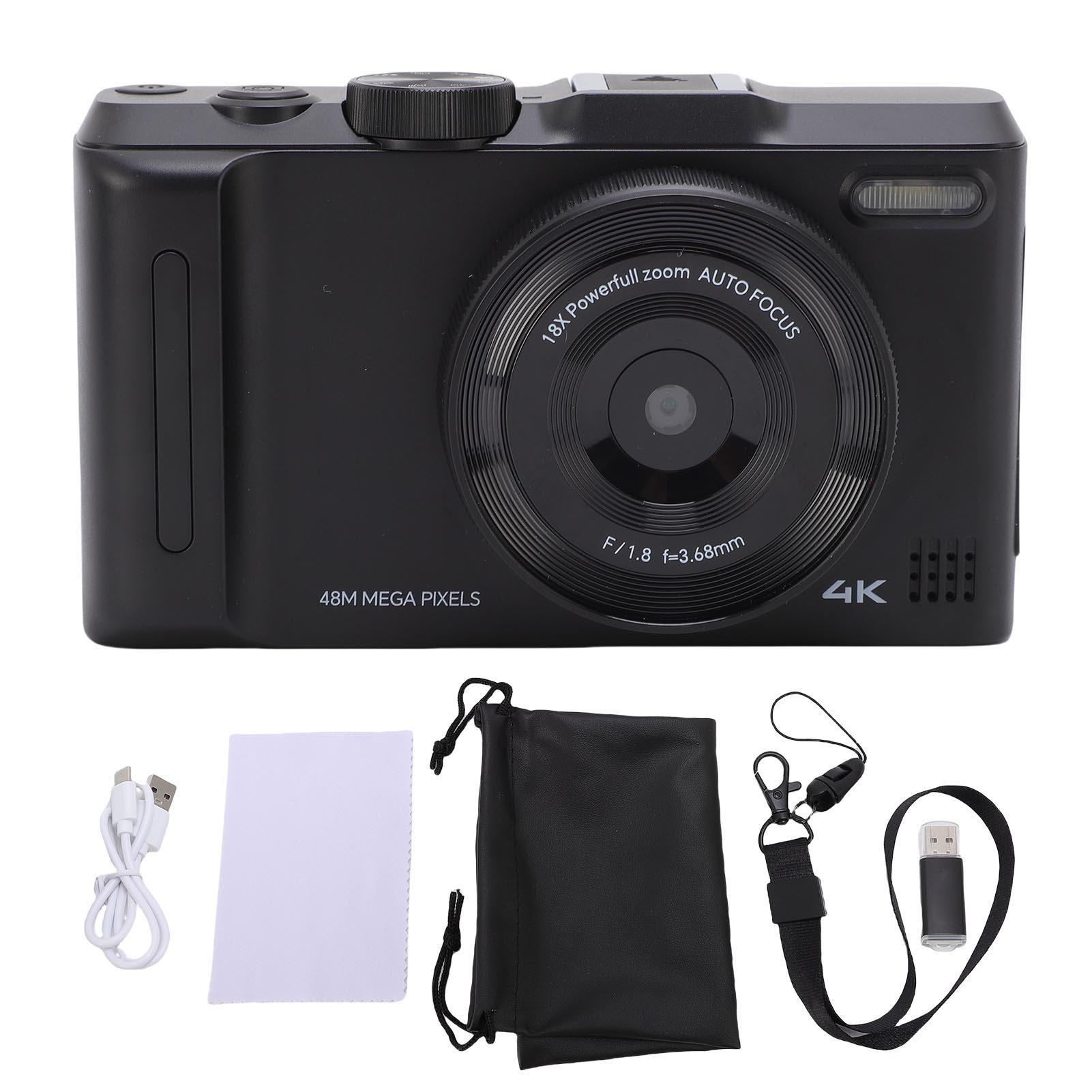 4K Digital Camera for Photography Autofocus 48MP Vlog Camera with 3 Inch 180 Degree Flip Screen чорний
4K Digital Camera for Photography Autofocus 48MP Vlog Camera with 3 Inch 180 Degree Flip Screen чорний