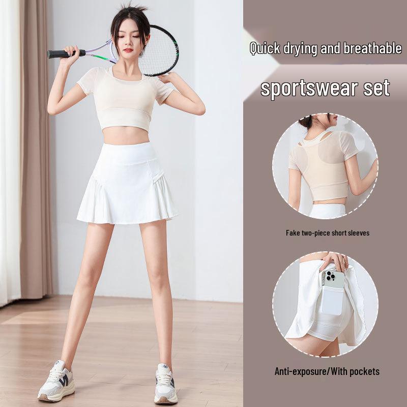 Women s Summer 2025 Quick-Dry Tennis & Fitness Outfit: Top & Skirt for Badminton, Running, Yoga Large
Women s Summer 2025 Quick-Dry Tennis & Fitness Outfit: Top & Skirt for Badminton, Running, Yoga Large