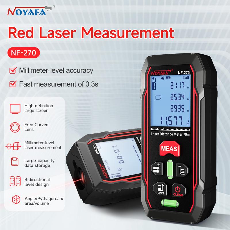 NOYAFA Laser Distance Meter NF-270 Rangefinder 70M Digital Range Finder with Horizontal Bubbles Tape Range Digital Ruler Tool
NOYAFA Laser Distance Meter NF-270 Rangefinder 70M Digital Range Finder with Horizontal Bubbles Tape Range Digital Ruler Tool