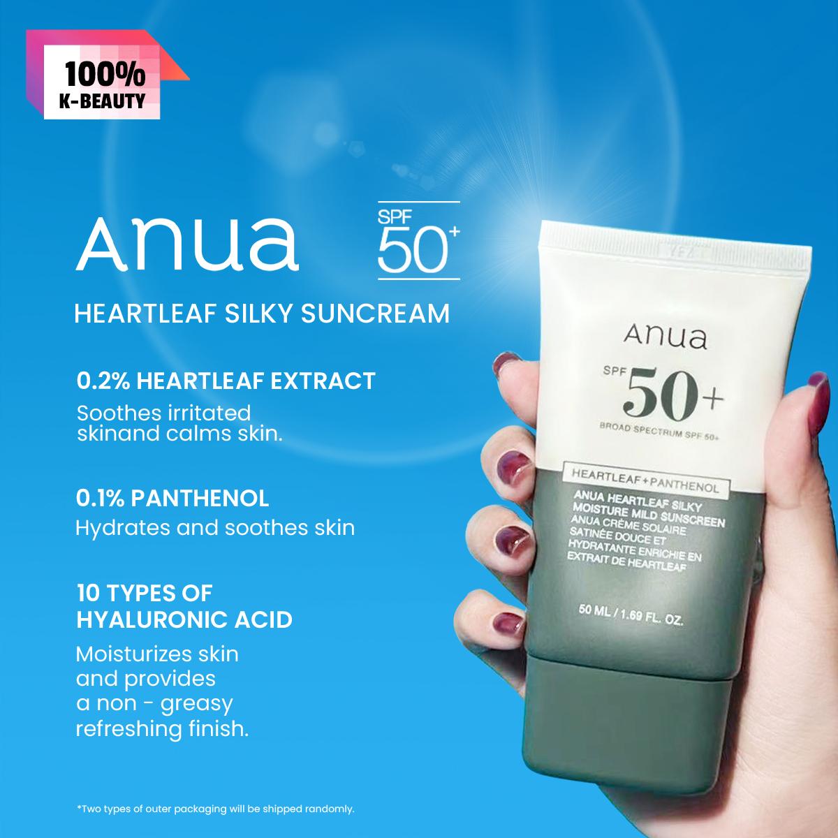 ANUA HEARTLEAF SILKY SUNCREAM 50 мл, Успокаивающий, Нелипкий, Быстро впитывающийся, Ежедневная защита от солнца, K-Beauty, Корейский макияж 50ml/1.69fl.oz
ANUA HEARTLEAF SILKY SUNCREAM 50 мл, Успокаивающий, Нелипкий, Быстро впитывающийся, Ежедневная защита от солнца, K-Beauty, Корейский макияж 50ml/1.69fl.oz