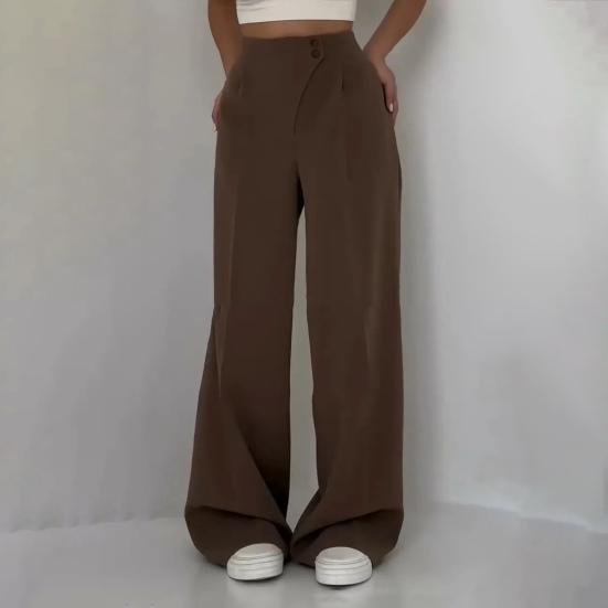 Women Suit Pants High Waist Straight-Leg Wide-Leg OL Commuter Style Casual Trousers with Pockets Office Attire M чорний
Women Suit Pants High Waist Straight-Leg Wide-Leg OL Commuter Style Casual Trousers with Pockets Office Attire M чорний