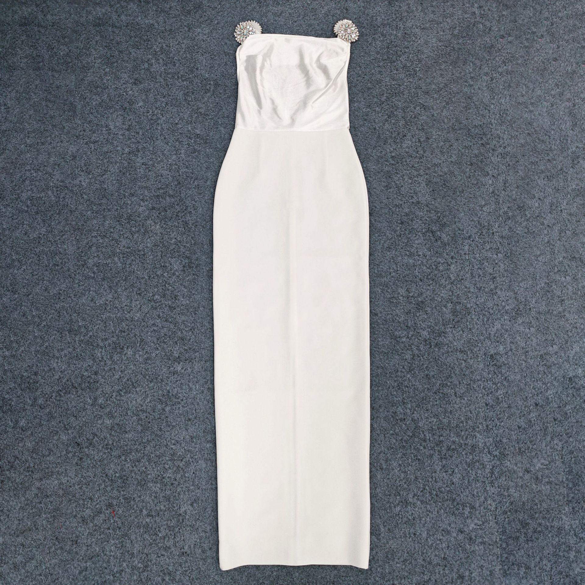 Rhinestone Strappy Bodycon Party Dress: Elegant Evening Gown for Women Extra Large білий
Rhinestone Strappy Bodycon Party Dress: Elegant Evening Gown for Women Extra Large білий