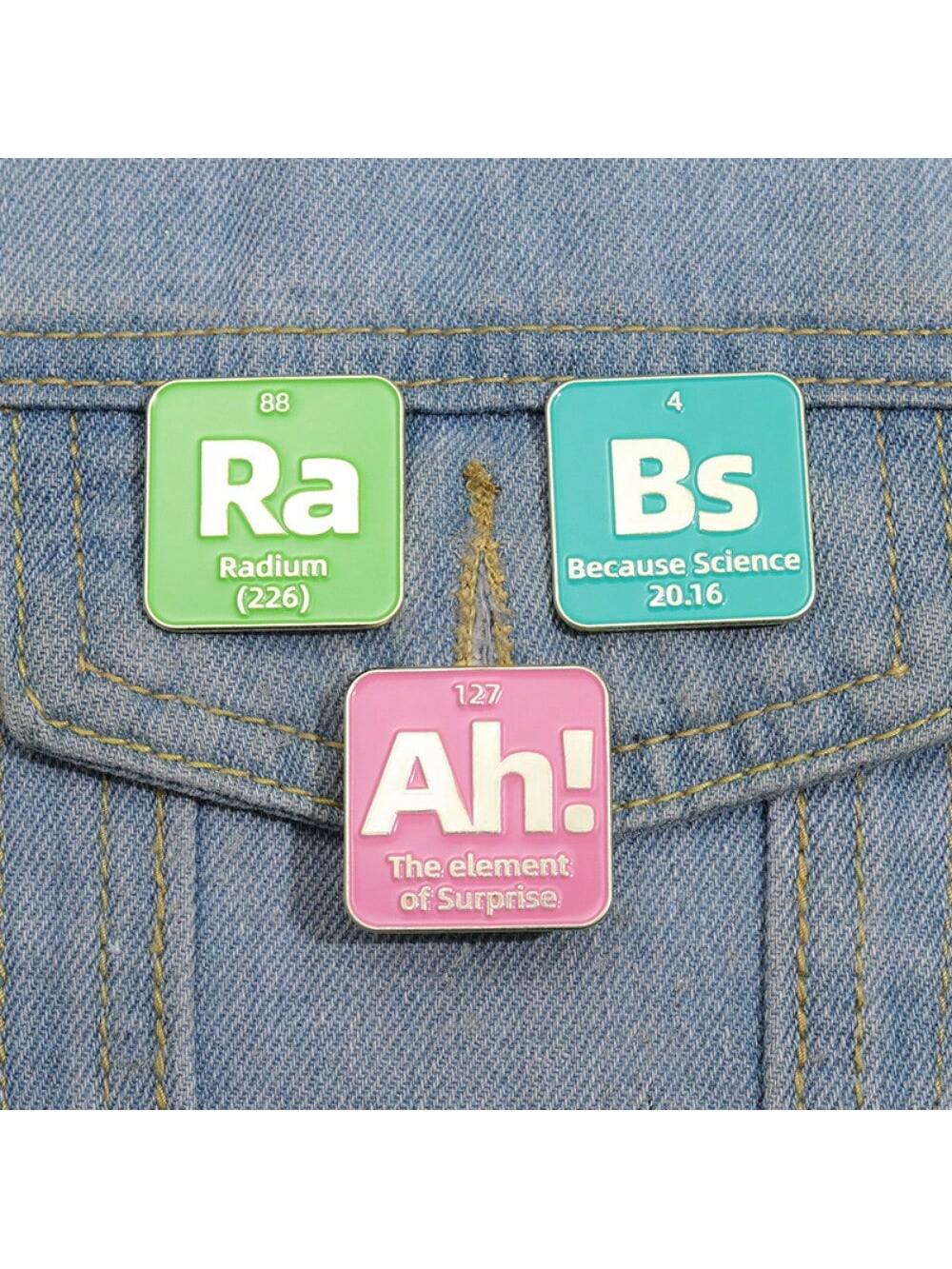 3 pieces of children s cartoon square dopamine chemical element series brooch, daily matching clothes, bags, accessories, badges
3 pieces of children s cartoon square dopamine chemical element series brooch, daily matching clothes, bags, accessories, badges