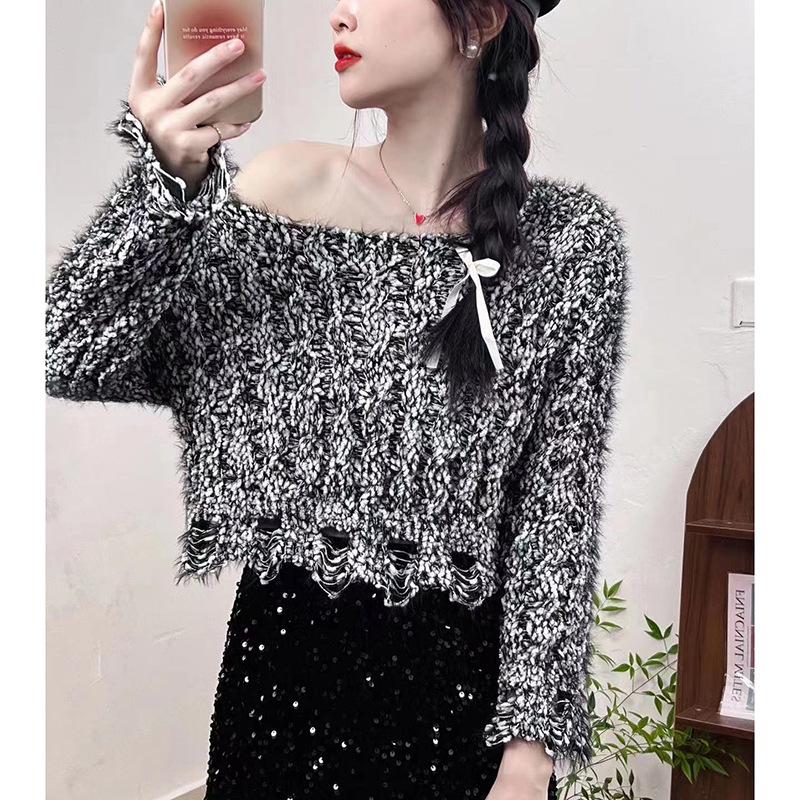 Ранняя осень свитер с открытыми плечами короткий ажурный вязаный топ женский свободный и тонкий свободный ажурный тонкий свитер one size fits all чёрный
Ранняя осень свитер с открытыми плечами короткий ажурный вязаный топ женский свободный и тонкий свободный ажурный тонкий свитер one size fits all чёрный
