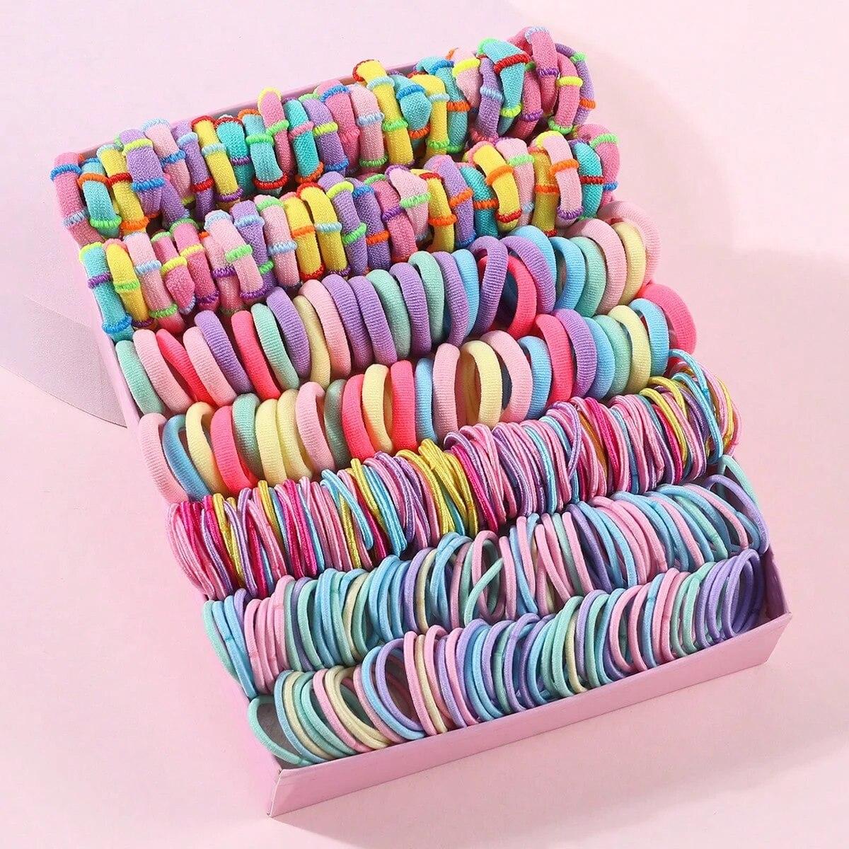 250/300Pcs Girls Colorful Hair Bands Set Nylon Elastic Rubber Band Children Ponytail Holder Scrunchies Kids Hair Accessories
250/300Pcs Girls Colorful Hair Bands Set Nylon Elastic Rubber Band Children Ponytail Holder Scrunchies Kids Hair Accessories