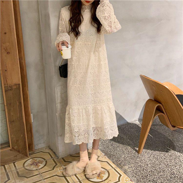 2025 Autumn/Winter Fairy Lace Dress with Velvet Lining - Women s Mid-Length Slimming Skirt 2XL (suggested 130-145 lbs)
2025 Autumn/Winter Fairy Lace Dress with Velvet Lining - Women s Mid-Length Slimming Skirt 2XL (suggested 130-145 lbs)