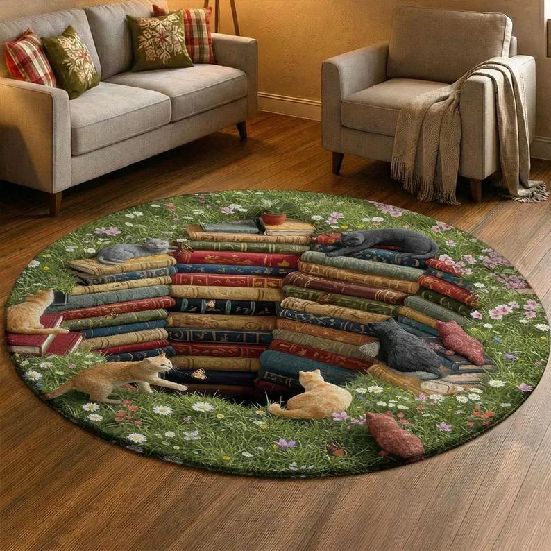 Round Crescent Moon Floral Rug Non Slip Fade Resistant Carpet for Living Room Bedroom Gaming Room Home Decoration Floor Mat 80cm
Round Crescent Moon Floral Rug Non Slip Fade Resistant Carpet for Living Room Bedroom Gaming Room Home Decoration Floor Mat 80cm