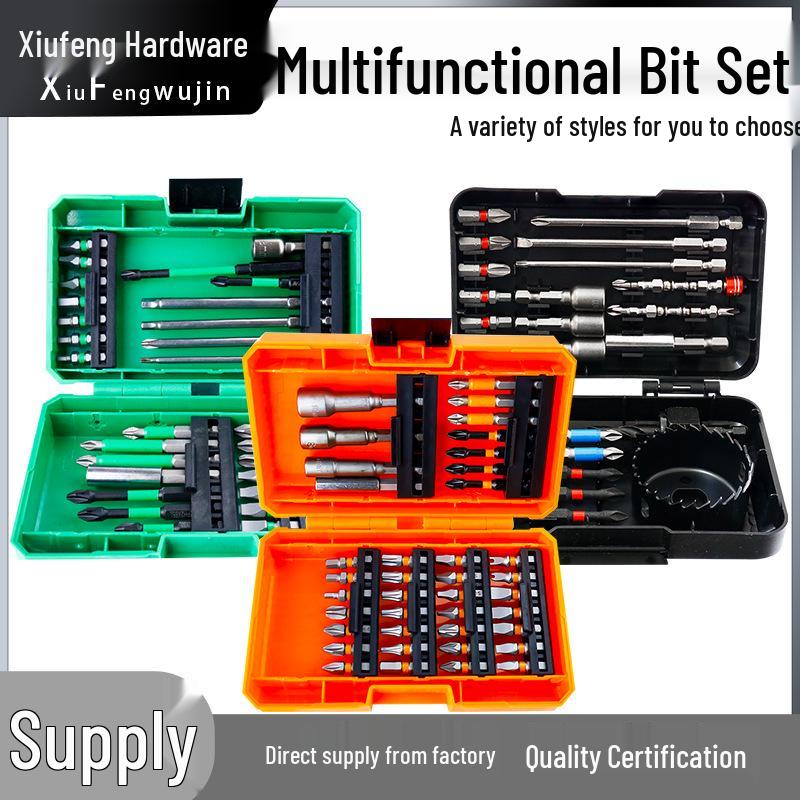 Многофункциональная электрическая отвертка и набор бит - Полные стили, Сопротивление, Гаечный ключ и Головка. Black Box 27-piece Set
Многофункциональная электрическая отвертка и набор бит - Полные стили, Сопротивление, Гаечный ключ и Головка. Black Box 27-piece Set