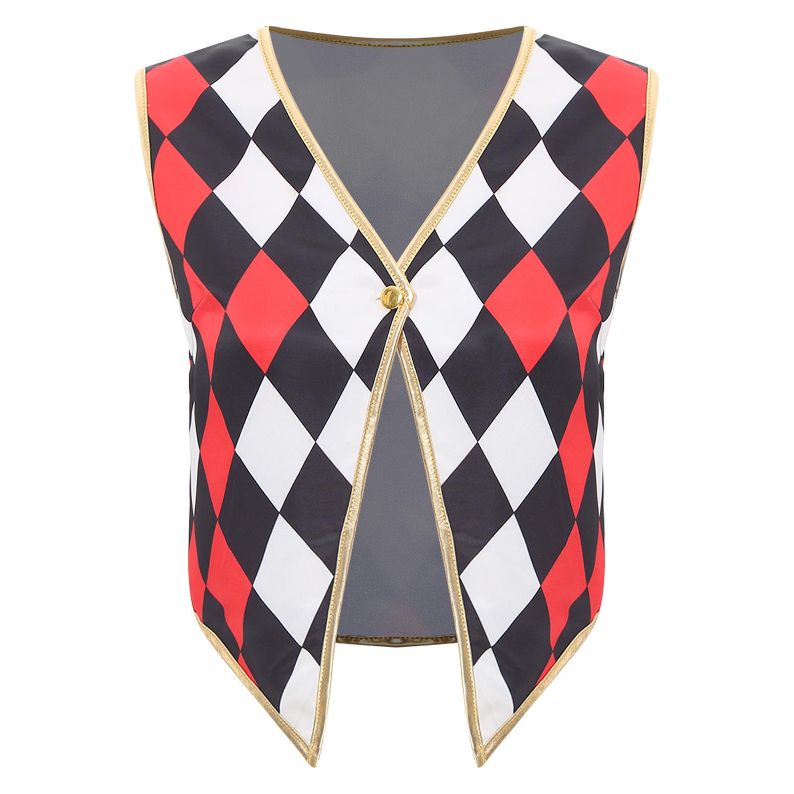 Womens Circus Ringmaster Performance Costume Sleeveless V Neck Vest Waistcoat S чорний/червоний
Womens Circus Ringmaster Performance Costume Sleeveless V Neck Vest Waistcoat S чорний/червоний