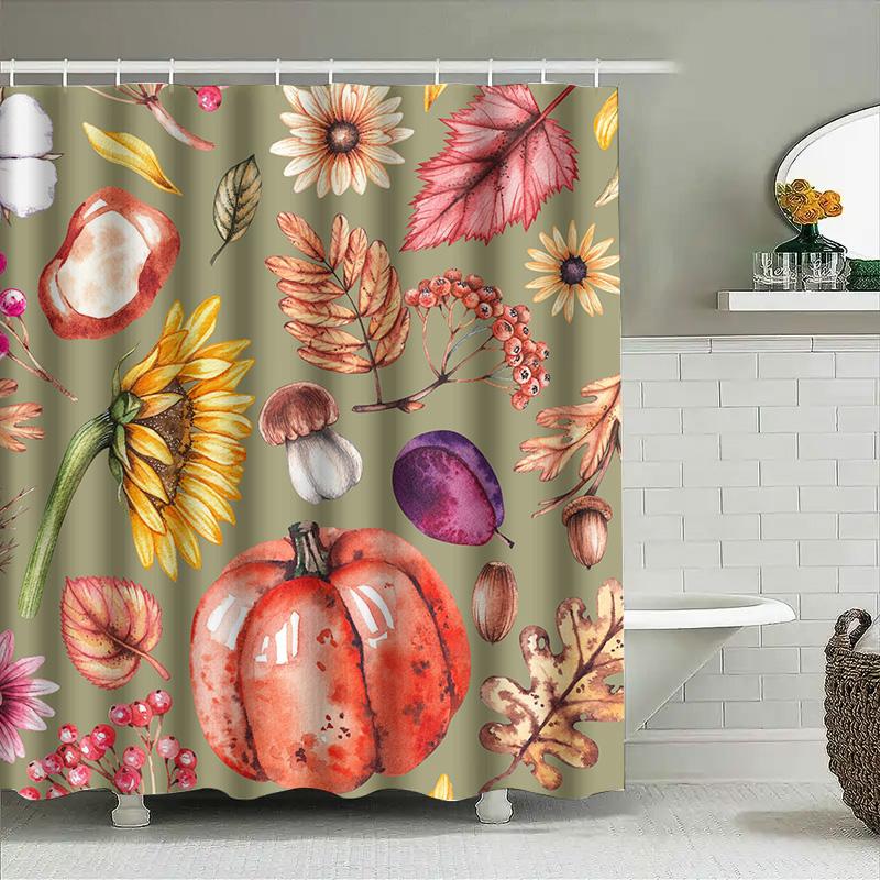 Tuniu Watercolor Autumn Leaves Pumpkin Shower Curtain Decorative Bathroom Door Cover For Kids Girls Room W60H190(CM)-1 Pcs
Tuniu Watercolor Autumn Leaves Pumpkin Shower Curtain Decorative Bathroom Door Cover For Kids Girls Room W60H190(CM)-1 Pcs