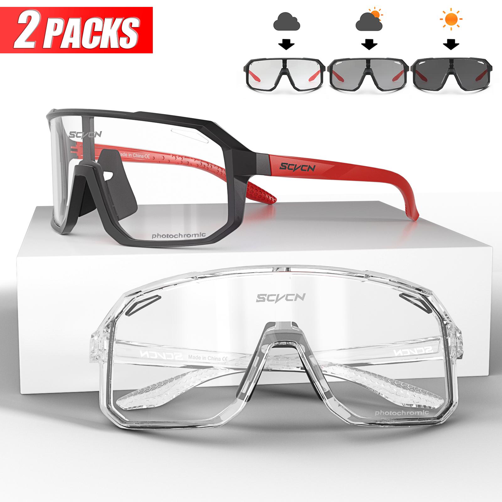 2Packs SCVCN Photochromic Cycling Sunglasses Men Women Sports MTB Bike Eyewear Outdoor Road Bicycle Cycl Glasses UV400 Goggles 2 Packs
2Packs SCVCN Photochromic Cycling Sunglasses Men Women Sports MTB Bike Eyewear Outdoor Road Bicycle Cycl Glasses UV400 Goggles 2 Packs