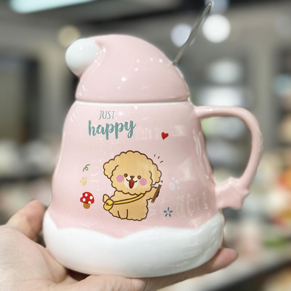 Милая мультяшная кружка из керамики с рождественским щенком, рождественская подарочная кружка, домашняя кружка для воды, офисная кружка с крышкой и ложкой 401-500ml
Милая мультяшная кружка из керамики с рождественским щенком, рождественская подарочная кружка, домашняя кружка для воды, офисная кружка с крышкой и ложкой 401-500ml