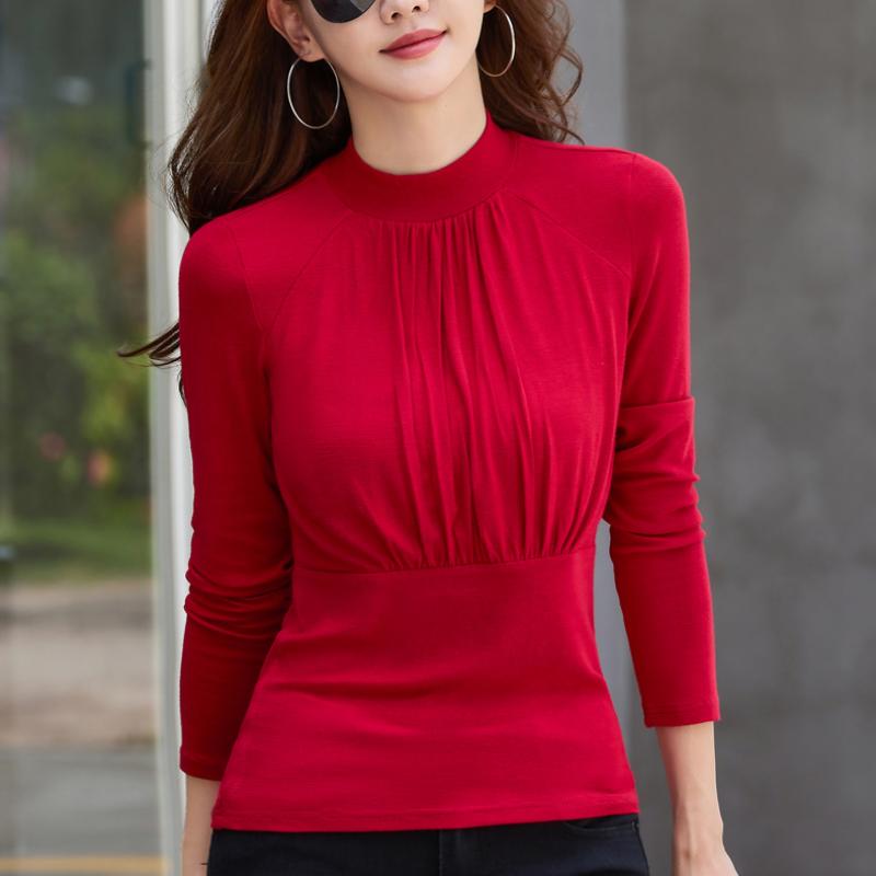 Женская нижняя рубашка с длинными рукавами, полуводолазка, большой размер, универсальный внутренний слой для осени и зимы, теплые топы 3XL красный
Женская нижняя рубашка с длинными рукавами, полуводолазка, большой размер, универсальный внутренний слой для осени и зимы, теплые топы 3XL красный