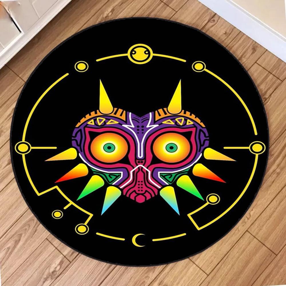 Zelda Symbol Round Rug Retro Style Game Room Carpet for Living Room Gaming Decor Zelda Majora’s Mask Rug Gift for Gamer 120X120cm
Zelda Symbol Round Rug Retro Style Game Room Carpet for Living Room Gaming Decor Zelda Majora’s Mask Rug Gift for Gamer 120X120cm