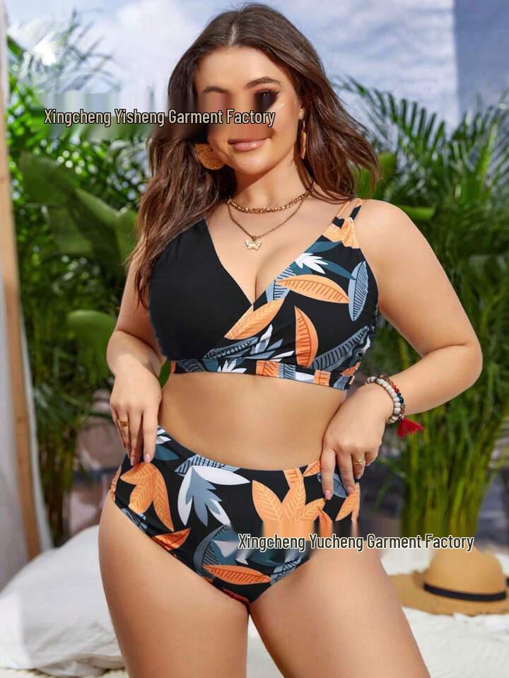 2025 Plus Size Floral Gathered Bikini Set - Sexy European & American Style for Women 5XL чорний
2025 Plus Size Floral Gathered Bikini Set - Sexy European & American Style for Women 5XL чорний