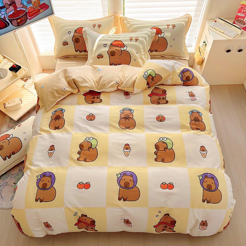 Comforter Cute Capybara New Design Hydrochoerus Bedding Set For Adult Boy Girl Bedroom Children Single Double Comforter (quilt)-EU Single(135*200cm)3pcs
Comforter Cute Capybara New Design Hydrochoerus Bedding Set For Adult Boy Girl Bedroom Children Single Double Comforter (quilt)-EU Single(135*200cm)3pcs