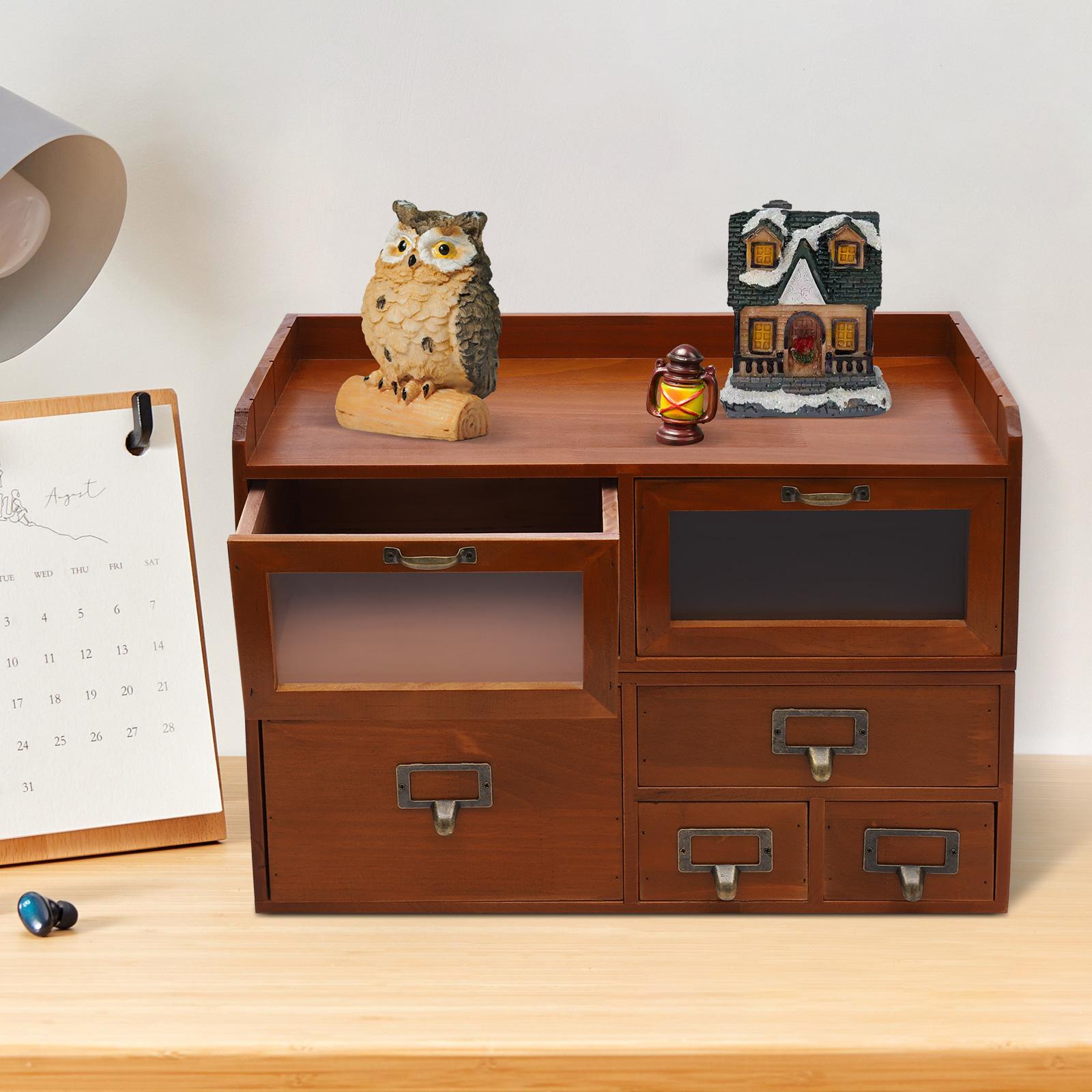 Vintage Retro 6-Drawer Desktop Organizer Cabinet, No Assembly Required Free Standing Tabletop Organizer for Office & Craft Room коричневий
Vintage Retro 6-Drawer Desktop Organizer Cabinet, No Assembly Required Free Standing Tabletop Organizer for Office & Craft Room коричневий