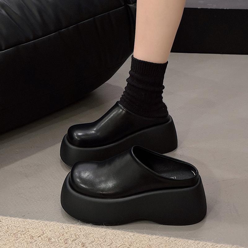 Muffin thick-soled bag head half slippers women s outer wear 2025 spring new small black height-increasing lazy muller shoes 35 чорний
Muffin thick-soled bag head half slippers women s outer wear 2025 spring new small black height-increasing lazy muller shoes 35 чорний