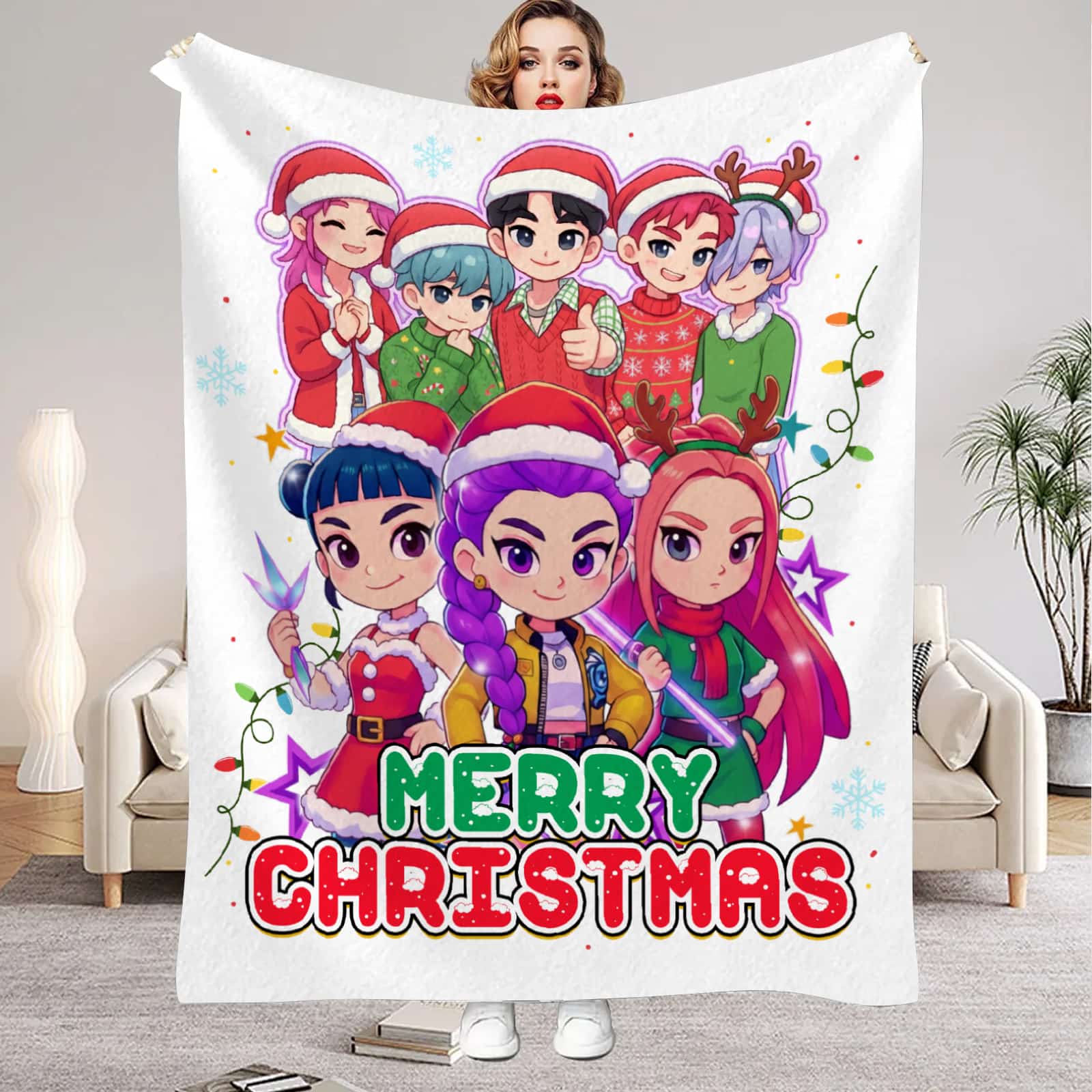 2026 Christmas KPop Demon Hunters Flannel Blankets Travel Living Room Bedroom Sofa Birthday Gifts For Kids Soft Throw Blanket 75x100cm
2026 Christmas KPop Demon Hunters Flannel Blankets Travel Living Room Bedroom Sofa Birthday Gifts For Kids Soft Throw Blanket 75x100cm