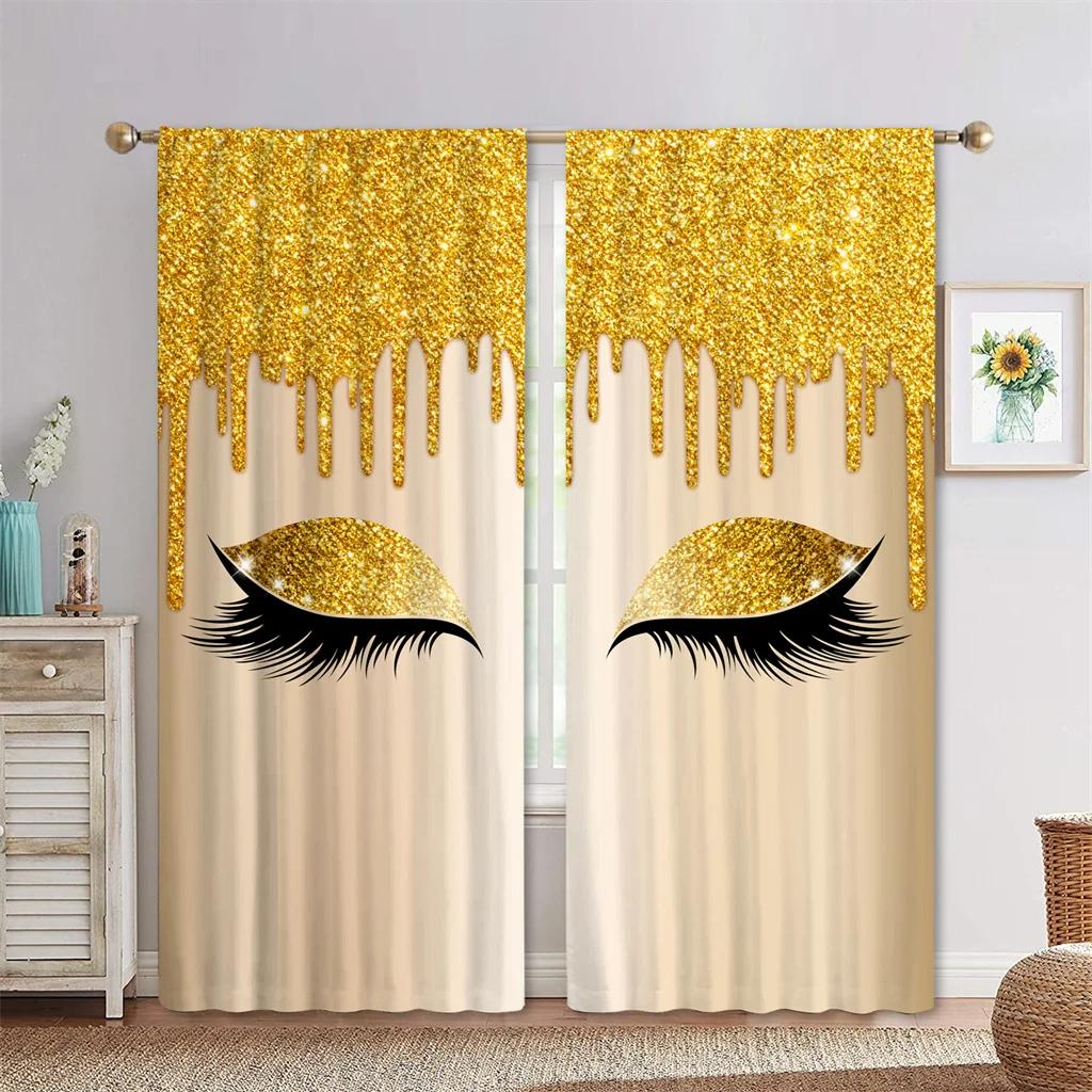 Pink Blue Yellow Eyelash Eyes Thin Shading Curtain Living Room Kids Bedroom Children Windowsbathroom Decor Hooks For Great Made Of Polyester W100*H130(CM)-Rod Pocket&2PCS
Pink Blue Yellow Eyelash Eyes Thin Shading Curtain Living Room Kids Bedroom Children Windowsbathroom Decor Hooks For Great Made Of Polyester W100*H130(CM)-Rod Pocket&2PCS