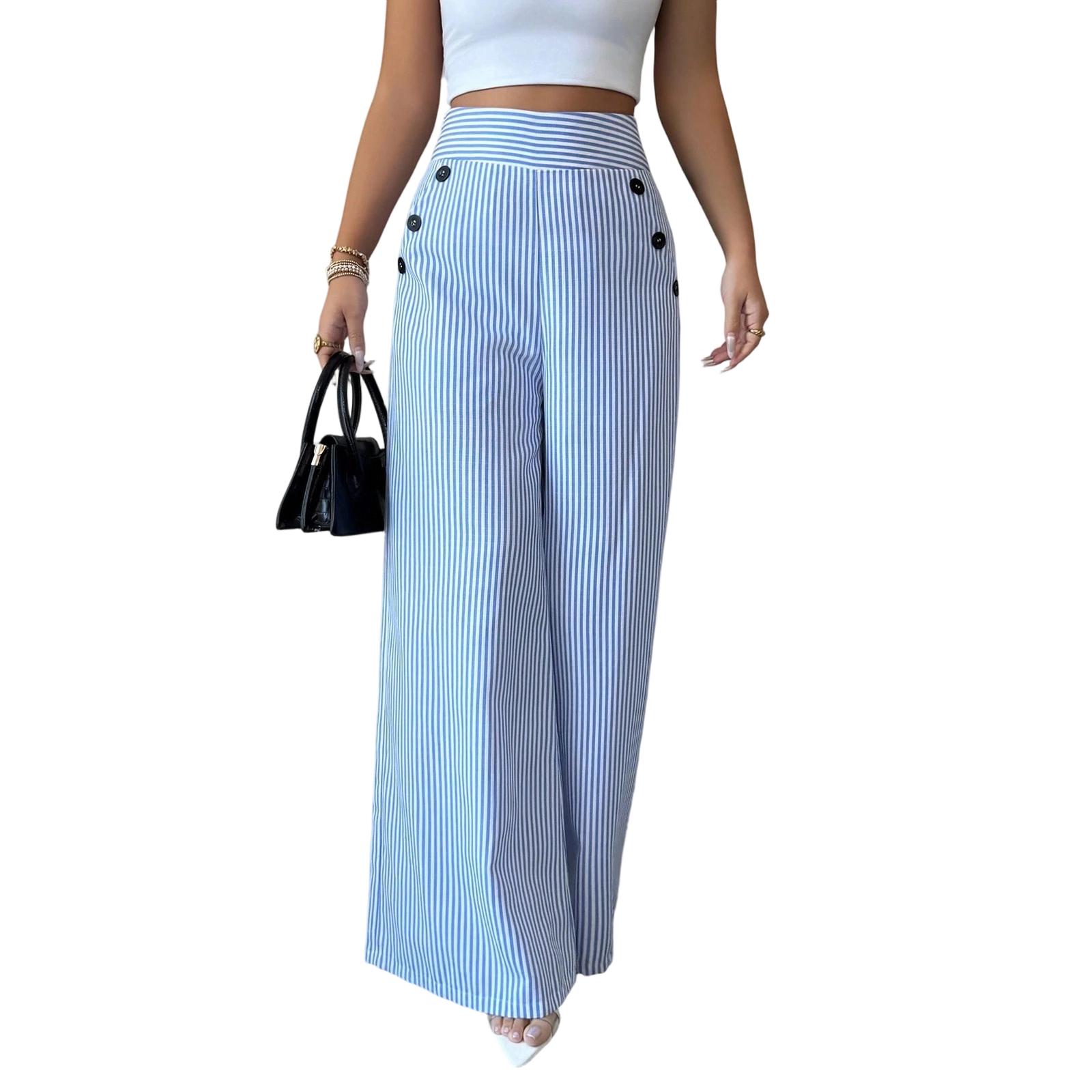 Flowy Pants for Women Casual High Waisted Wide Leg Palazzo Pants Long Trousers with Buttons and Pockets Plus Size XL синій
Flowy Pants for Women Casual High Waisted Wide Leg Palazzo Pants Long Trousers with Buttons and Pockets Plus Size XL синій