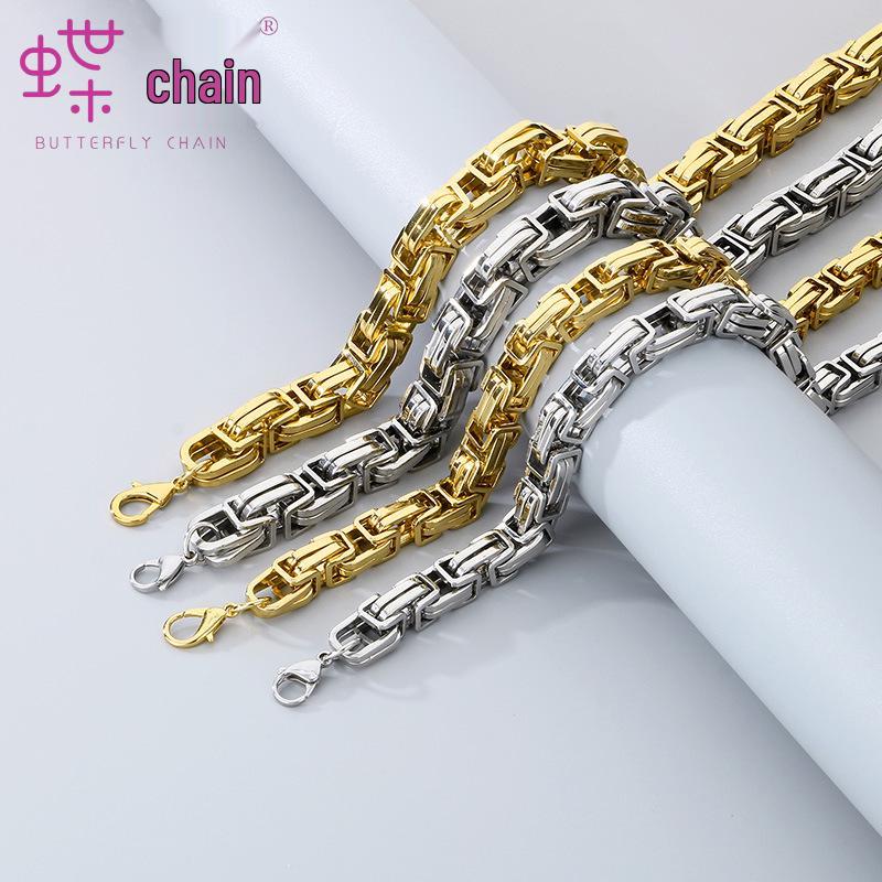 12/15mm Emperor Men s Stainless Steel Double-Link Necklace - Trendy & Dominant Bracelet
12/15mm Emperor Men s Stainless Steel Double-Link Necklace - Trendy & Dominant Bracelet
