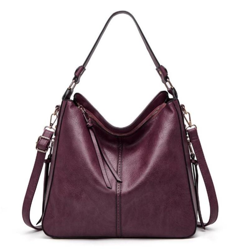Hobo Bag Leather Women Handbags Female Leisure Shoulder Bags Fashi Purses Vintage Bolsas Large Capacity Tote bag 34CMX30CMX13CM фіолетовий
Hobo Bag Leather Women Handbags Female Leisure Shoulder Bags Fashi Purses Vintage Bolsas Large Capacity Tote bag 34CMX30CMX13CM фіолетовий