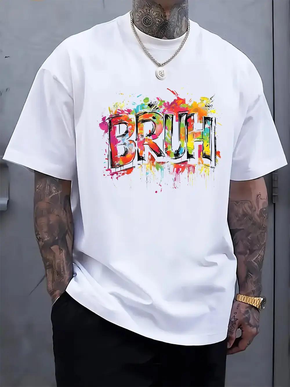 Colorful Graffiti BRUH Graphic Print Round Neck Short Sleeve T-shirt S
Colorful Graffiti BRUH Graphic Print Round Neck Short Sleeve T-shirt S