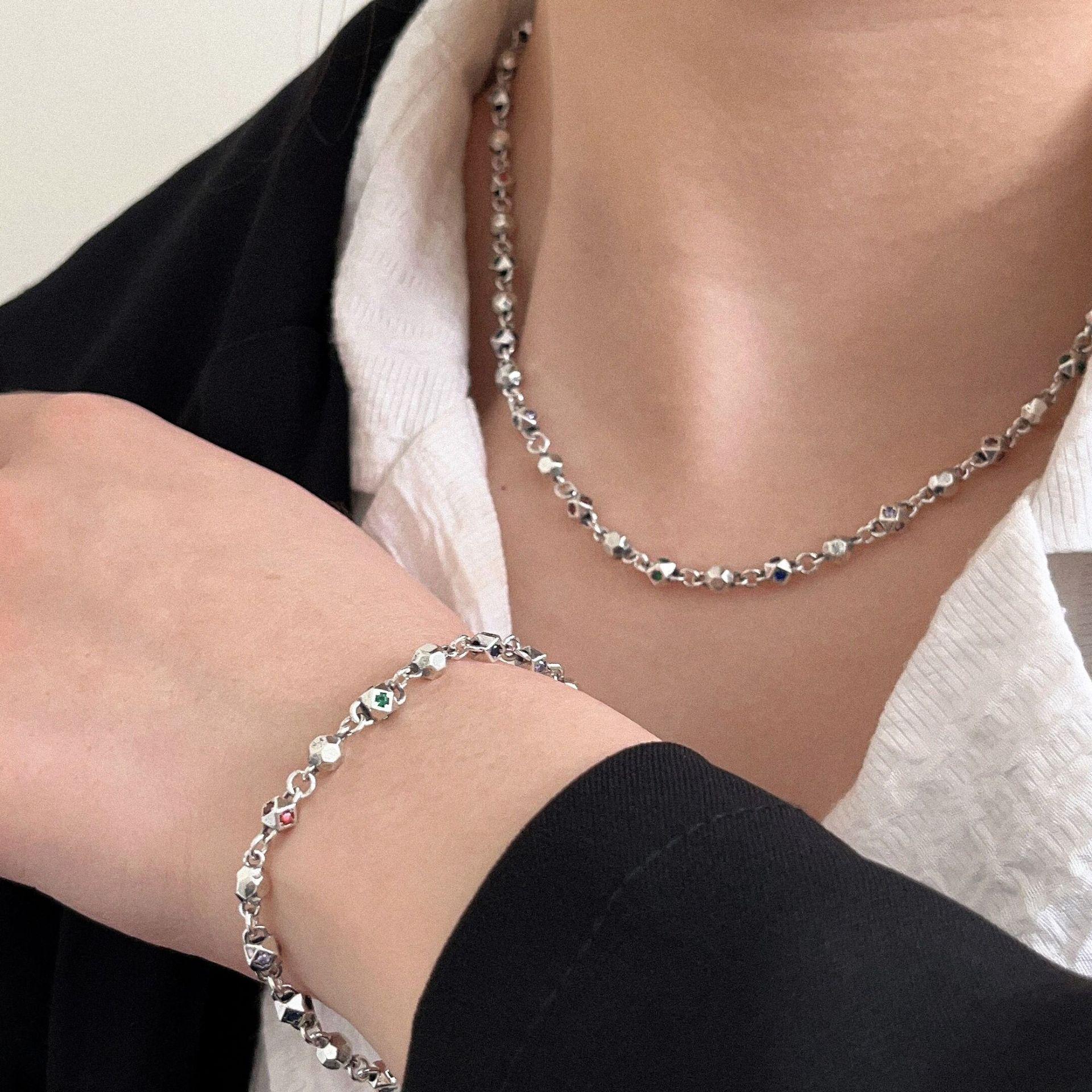 Yinruitai S925 Sterling Silver Rainbow Zircon Necklace & Bracelet Set for Women - Elegant and Versatile Design 925 Silver
Yinruitai S925 Sterling Silver Rainbow Zircon Necklace & Bracelet Set for Women - Elegant and Versatile Design 925 Silver