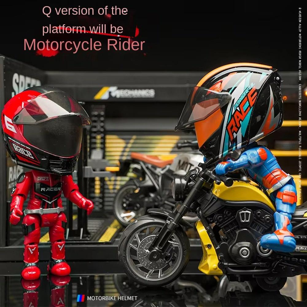 Action Figure Simulated Motorcycle Rider Doll Deformation Helmet Movable Figurine Model Kids Toy синій
Action Figure Simulated Motorcycle Rider Doll Deformation Helmet Movable Figurine Model Kids Toy синій