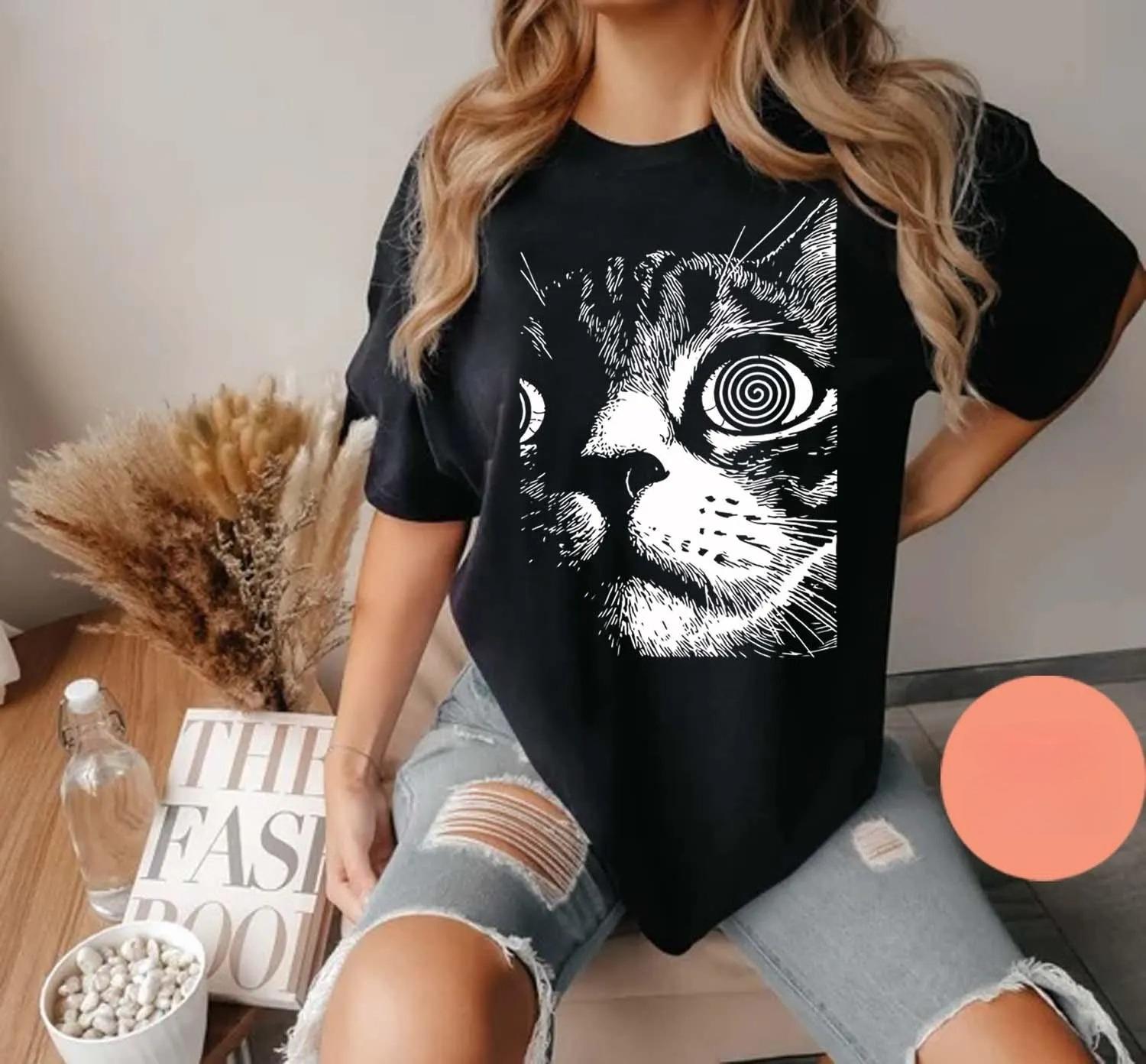 2026 Summer Womens Vintage Psychedelic Cat TShirt Cotton and Breathable Short Sleeve Streetwear Oversized Loose Casual 4XL
2026 Summer Womens Vintage Psychedelic Cat TShirt Cotton and Breathable Short Sleeve Streetwear Oversized Loose Casual 4XL