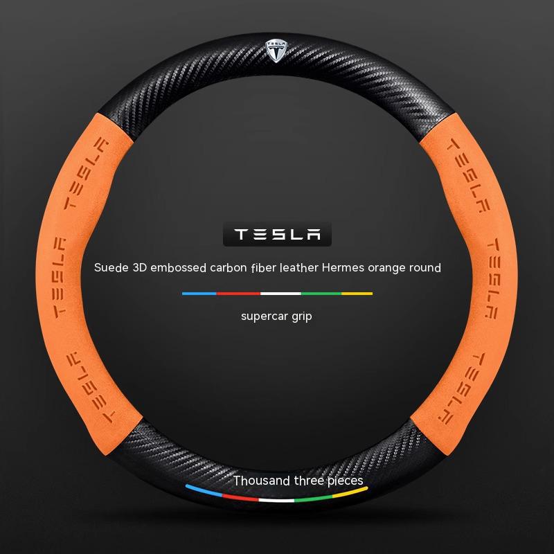 Tesla Model 3 Model Y Model S Model X Roadster Suede Carbon fiber Anti-slip Breathable Car Steering Wheel Cover Auto Accessories
Tesla Model 3 Model Y Model S Model X Roadster Suede Carbon fiber Anti-slip Breathable Car Steering Wheel Cover Auto Accessories
