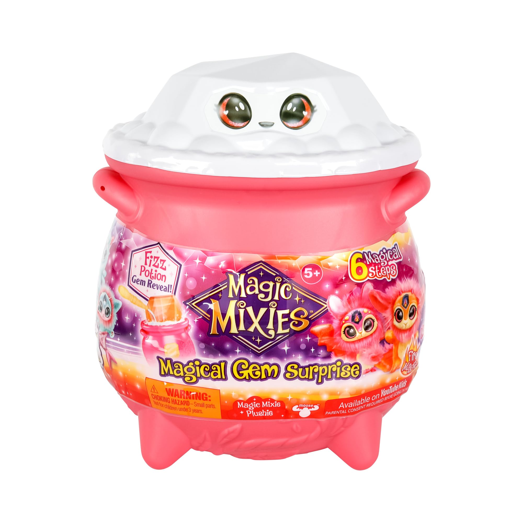 Magic Mixies Волшебный сюрприз с драгоценным камнем Шипящий котел Огонь Раскройте плюшевого Микси и волшебное кольцо с Раскрытие Шипящего котла среднего размера -
Magic Mixies Волшебный сюрприз с драгоценным камнем Шипящий котел Огонь Раскройте плюшевого Микси и волшебное кольцо с Раскрытие Шипящего котла среднего размера -