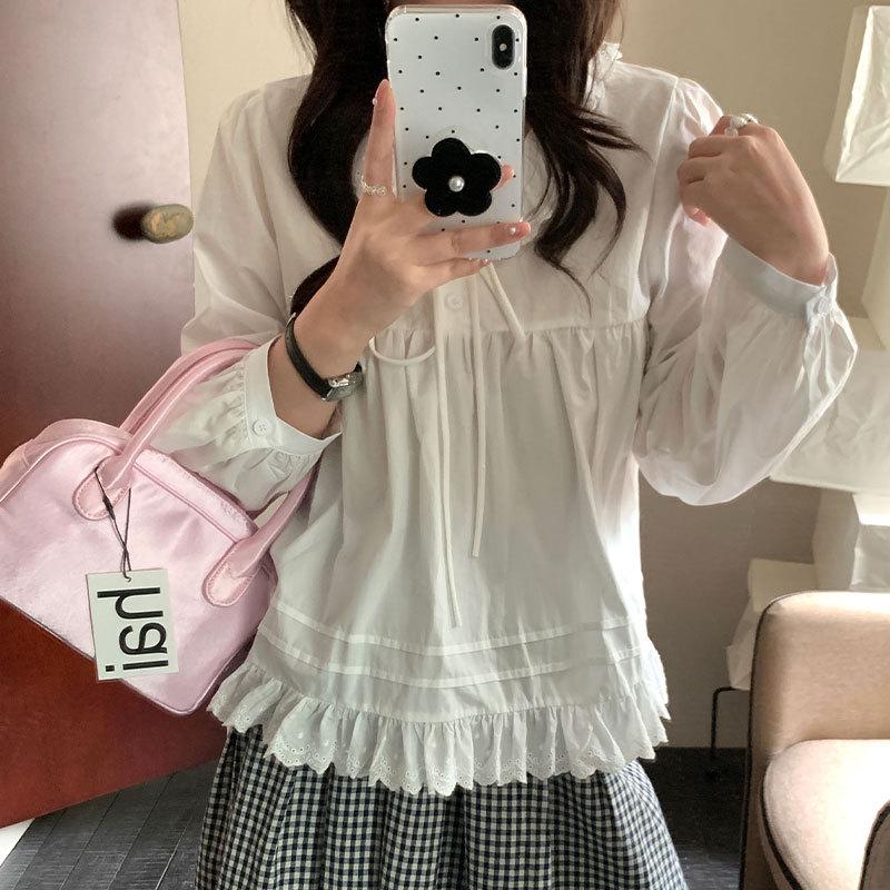 13th Row Spring Lace Collar Drawstring Long Sleeve Pullover Women s Blouse One Size білий
13th Row Spring Lace Collar Drawstring Long Sleeve Pullover Women s Blouse One Size білий