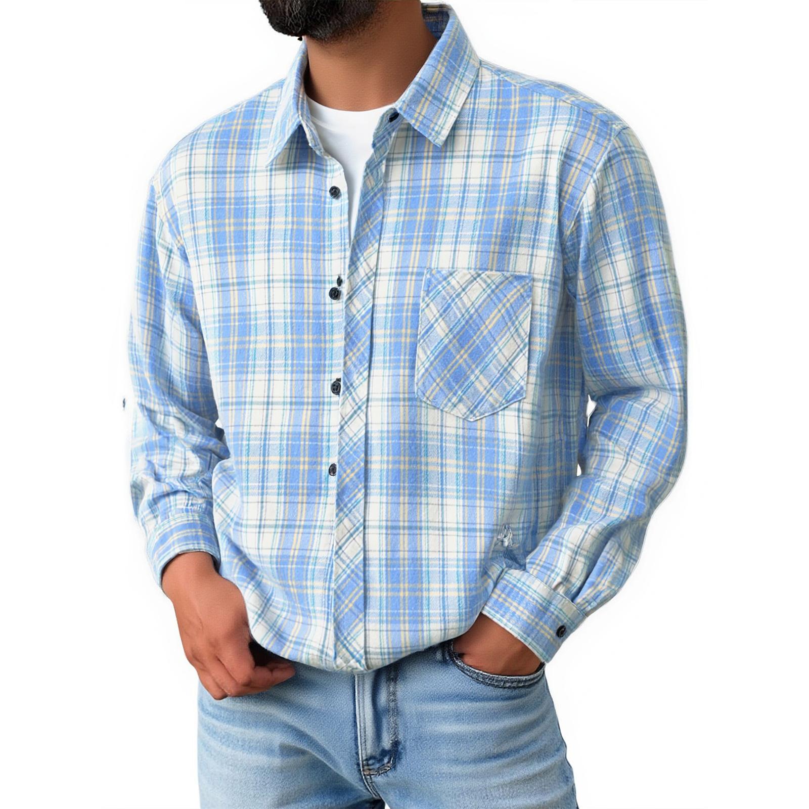 Мужская Тренд Мода Досуг Универсальная Рубашка с отложным воротником и длинными рукавами XXXL
Мужская Тренд Мода Досуг Универсальная Рубашка с отложным воротником и длинными рукавами XXXL