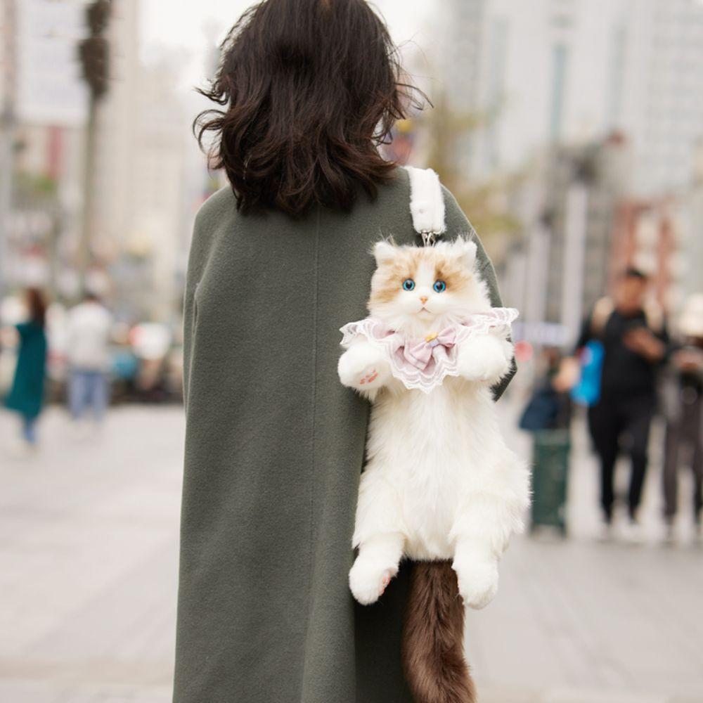 Stuffed Animals Plush CAT Backpack Super Realistic Animals Plush Bag Cat School Bags Baby Bag Pink scarf
Stuffed Animals Plush CAT Backpack Super Realistic Animals Plush Bag Cat School Bags Baby Bag Pink scarf