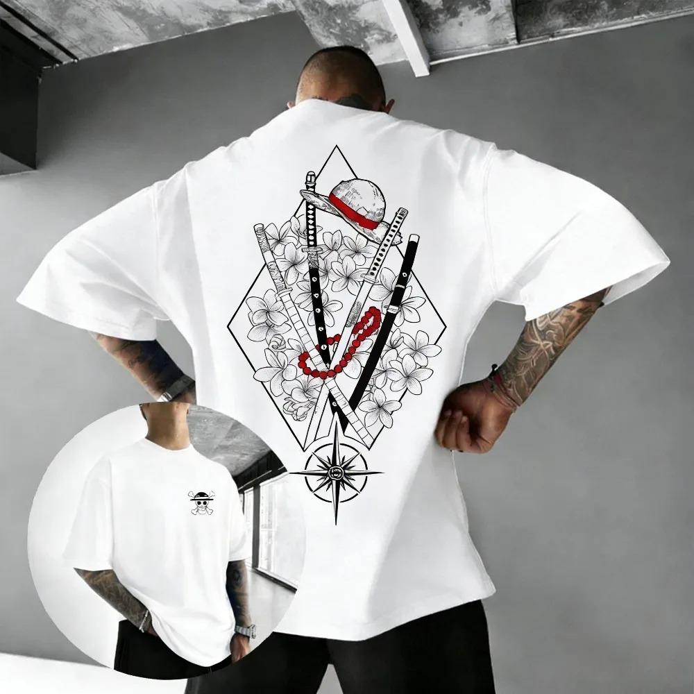 Stylish White One Piece Luffy Zoro Ace Symbolic Print Cotton Casual Short-Sleeve T-Shirt 4XL
Stylish White One Piece Luffy Zoro Ace Symbolic Print Cotton Casual Short-Sleeve T-Shirt 4XL