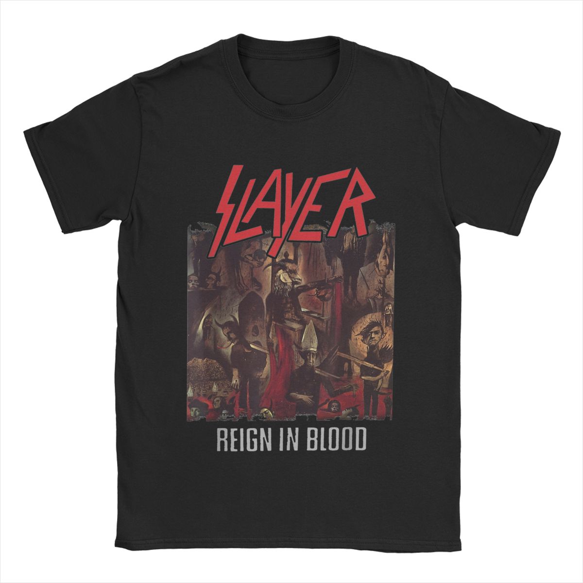 Мужская футболка Slayer Band из чистого хлопка, новинка, футболки с коротким рукавом и круглым воротом, подарок на день рождения S чёрный
Мужская футболка Slayer Band из чистого хлопка, новинка, футболки с коротким рукавом и круглым воротом, подарок на день рождения S чёрный