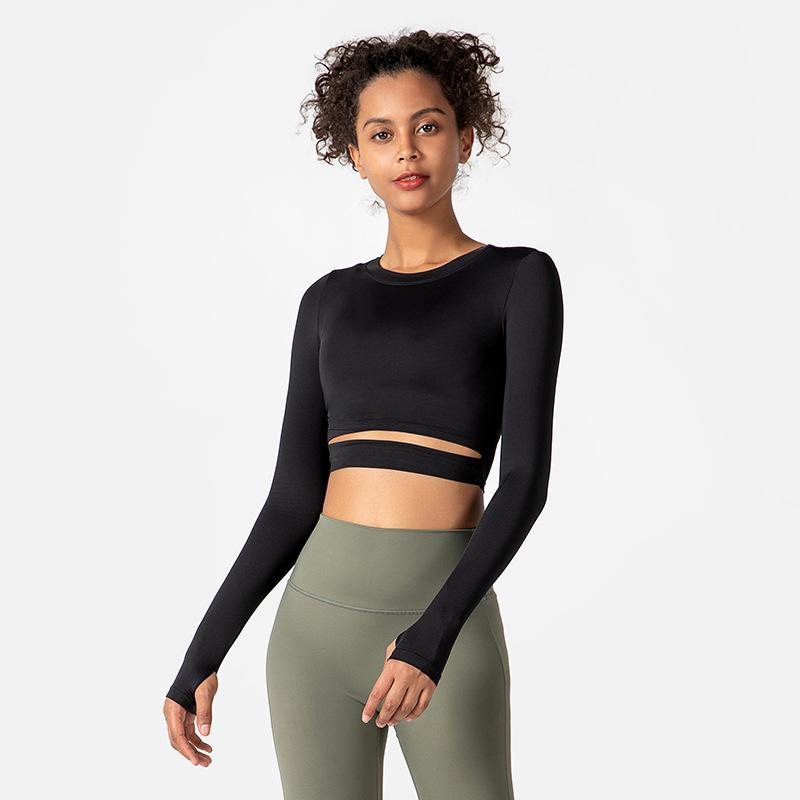 Женский спортивный топ с длинным рукавом высокой эластичности для йоги, тренажерного зала и бега - Удобный демисезонный верхний слой Small чёрный
Женский спортивный топ с длинным рукавом высокой эластичности для йоги, тренажерного зала и бега - Удобный демисезонный верхний слой Small чёрный