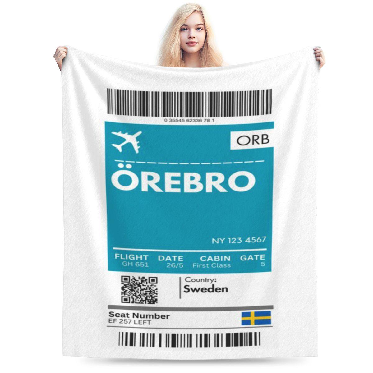 Orebro Airplane Boarding Pass Personalized Comfortable Party An UltraSoft Micro Fleece Blanket 75x100cm 30x40in
Orebro Airplane Boarding Pass Personalized Comfortable Party An UltraSoft Micro Fleece Blanket 75x100cm 30x40in