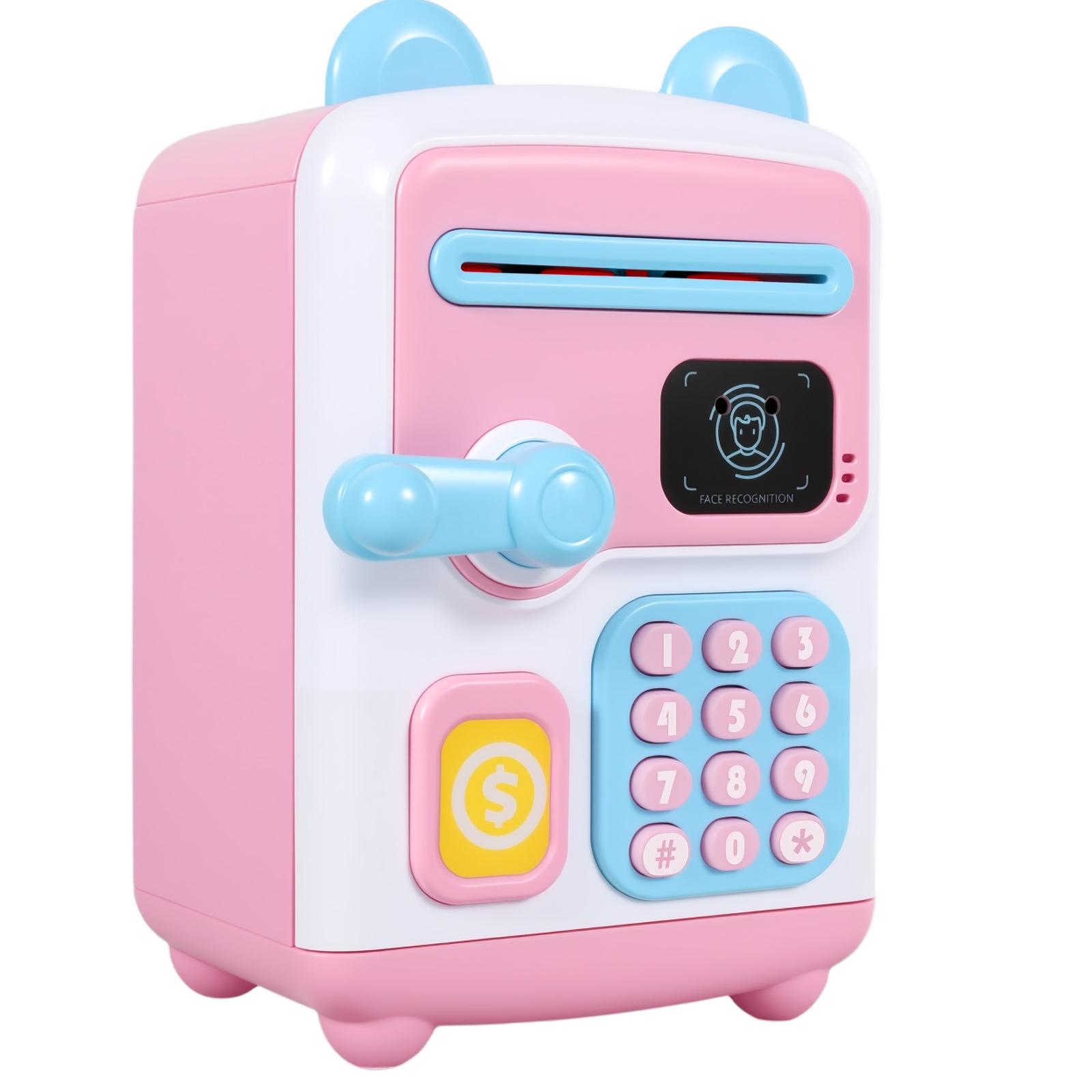 Piggy Bank Face ID Simulation Password Unlocking Electronic Money Bank ATM Security Unlocking Cash Penny Saving Box for Children рожевий
Piggy Bank Face ID Simulation Password Unlocking Electronic Money Bank ATM Security Unlocking Cash Penny Saving Box for Children рожевий