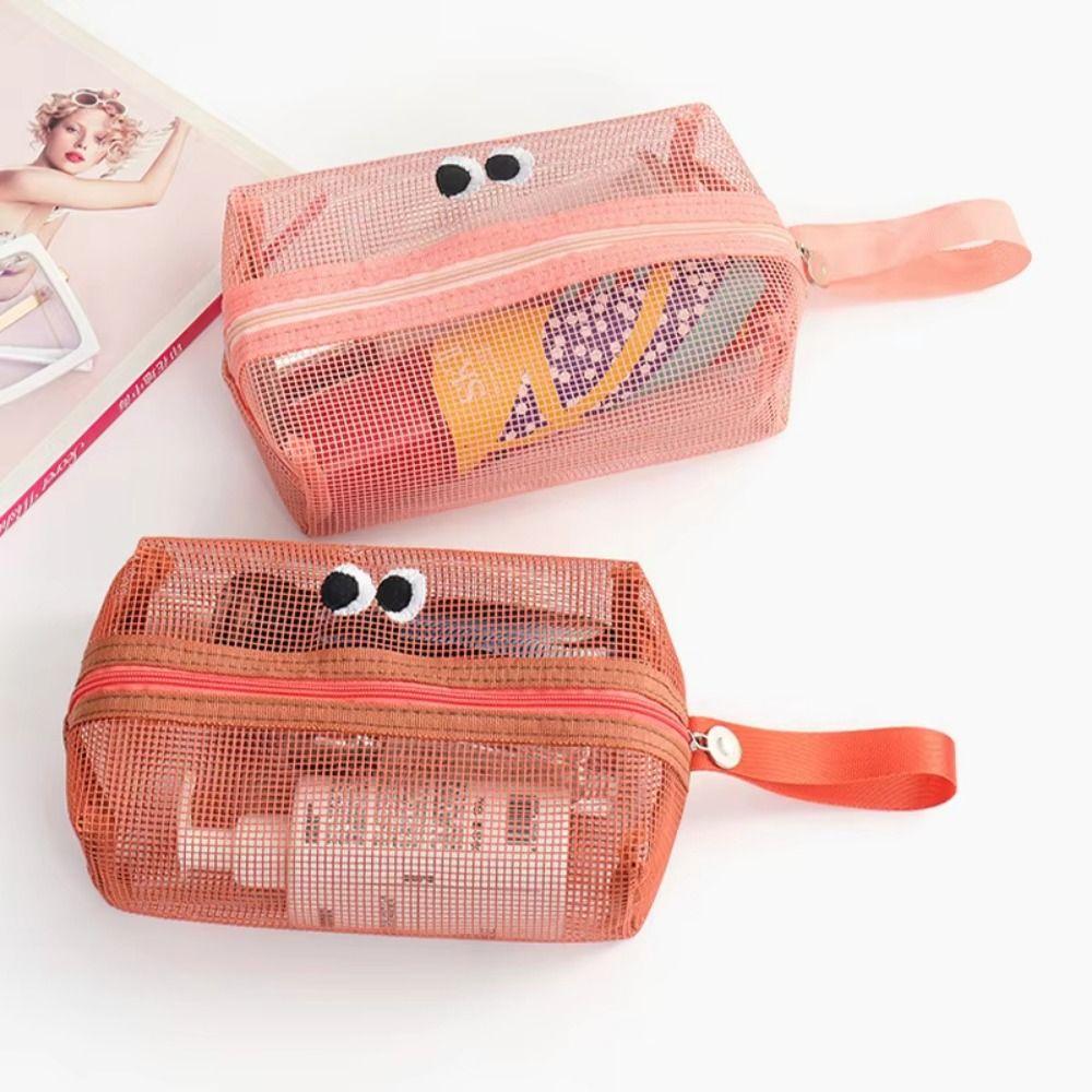 Transparent Cute Zipper Pouch Portable Travel Cosmetic Handbag Big Eyes Mesh Makeup Bag Earphone рожевий
Transparent Cute Zipper Pouch Portable Travel Cosmetic Handbag Big Eyes Mesh Makeup Bag Earphone рожевий