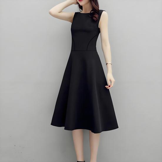 Women Sleeveless Midi Dress Summer Crew Neck Flowy Long Dress Beach Casual Pleated Swing Tank Dress M чорний
Women Sleeveless Midi Dress Summer Crew Neck Flowy Long Dress Beach Casual Pleated Swing Tank Dress M чорний