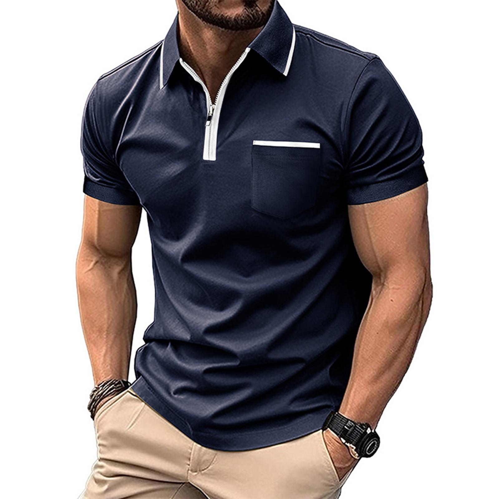 Men s Casual Zipper Collar Pocket Short,Sleeve Top XL
Men s Casual Zipper Collar Pocket Short,Sleeve Top XL