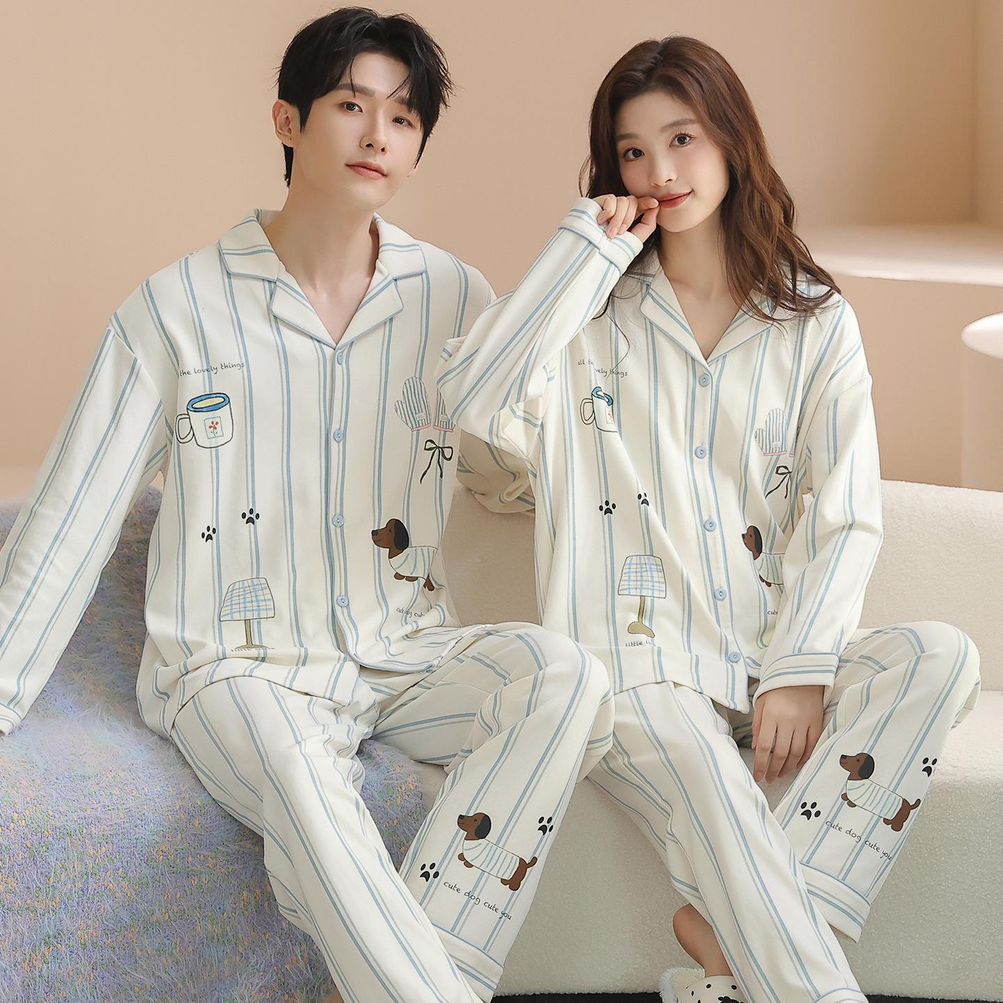 2026 Couples Pure Cotton Cartoon Cardigan Pajamas Set - Long Sleeve, Two-Piece, Spring/Autumn. Women s M
2026 Couples Pure Cotton Cartoon Cardigan Pajamas Set - Long Sleeve, Two-Piece, Spring/Autumn. Women s M