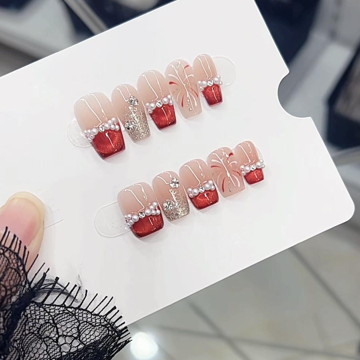 Pure Hand-made Phototherapy Wear Nail Tablets and Fireworks Dazzling Wear Nail Finished Product Reusable Nail Art Extra small xs
Pure Hand-made Phototherapy Wear Nail Tablets and Fireworks Dazzling Wear Nail Finished Product Reusable Nail Art Extra small xs