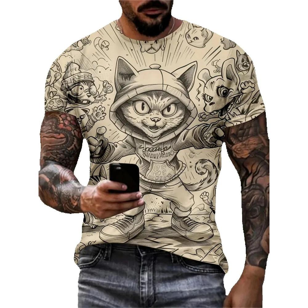 Летняя мужская уличная повседневная одежда Винтажный 3D Забавный принт животного Короткий рукав Круглый вырез Оверсайз 3XL
Летняя мужская уличная повседневная одежда Винтажный 3D Забавный принт животного Короткий рукав Круглый вырез Оверсайз 3XL