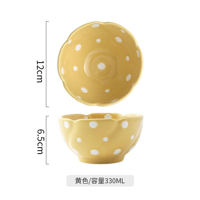 Cute Cream Color Dot Bowls Set Ins Style Rice Yogurt Soup Bowls for Home Kitchen Tableware
Cute Cream Color Dot Bowls Set Ins Style Rice Yogurt Soup Bowls for Home Kitchen Tableware
