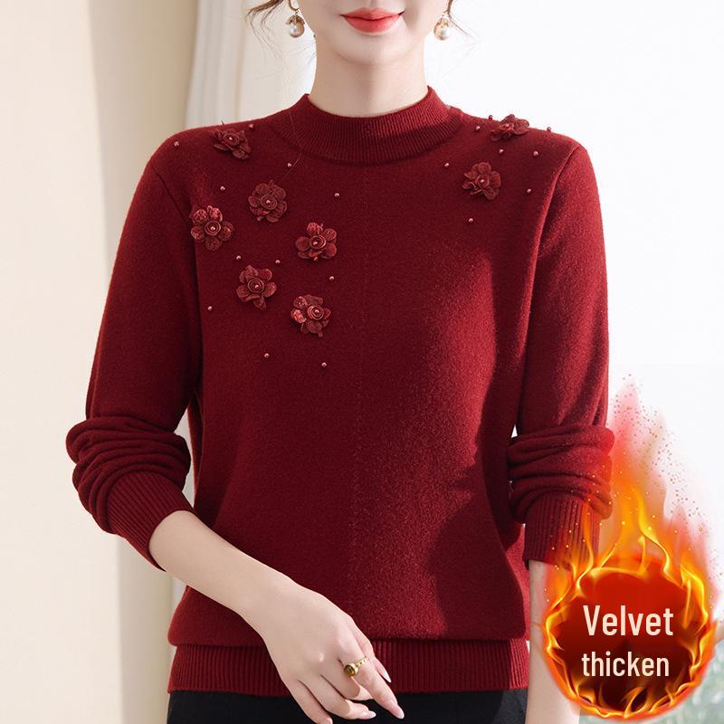 Mid-Elderly Women s Half-High Collar Knit Fleece Sweater, Winter Thermal Velvet Layered, Stylish & Thick Base Shirt 5XL (Suggested 70-77.5 kg)
Mid-Elderly Women s Half-High Collar Knit Fleece Sweater, Winter Thermal Velvet Layered, Stylish & Thick Base Shirt 5XL (Suggested 70-77.5 kg)