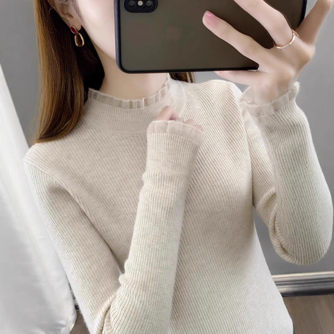 Women s Autumn 2024 Semi-High Neck Slimming Knitted Sweater Top One Size/Anti-Pilling Fabric
Women s Autumn 2024 Semi-High Neck Slimming Knitted Sweater Top One Size/Anti-Pilling Fabric